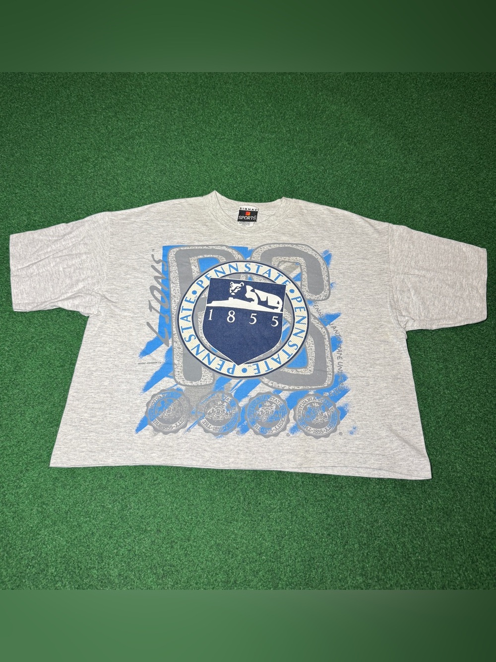 Penn State Magic Johnson Vintage T Shirt Cropped One Size 23x21 90s College